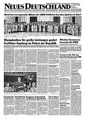 Neues Deutschland Online-Archiv vom 12.11.1988
