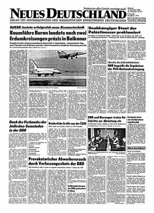 Neues Deutschland Online-Archiv on Nov 16, 1988