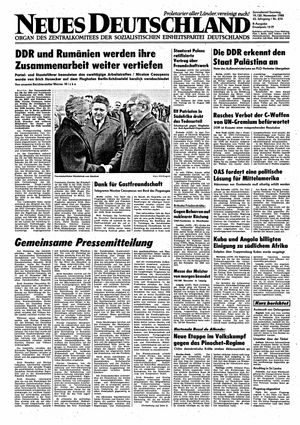 Neues Deutschland Online-Archiv vom 19.11.1988