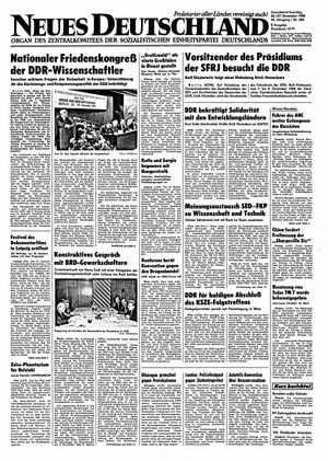 Neues Deutschland Online-Archiv vom 26.11.1988