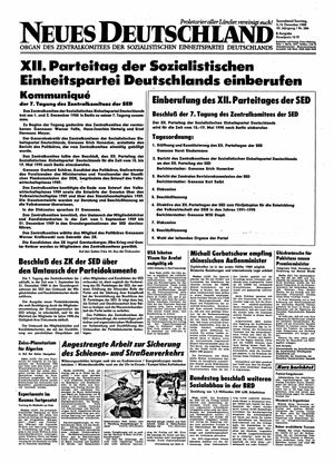 Neues Deutschland Online-Archiv vom 03.12.1988
