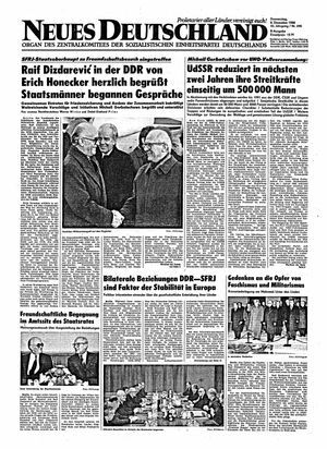 Neues Deutschland Online-Archiv vom 08.12.1988