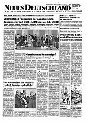 Neues Deutschland Online-Archiv vom 10.12.1988