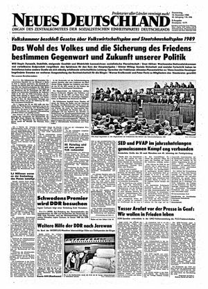 Neues Deutschland Online-Archiv vom 15.12.1988