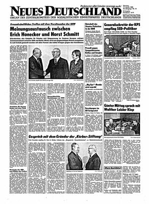 Neues Deutschland Online-Archiv vom 17.01.1989
