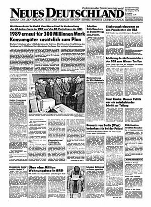 Neues Deutschland Online-Archiv vom 21.01.1989
