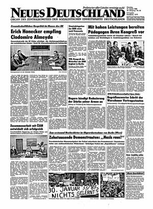 Neues Deutschland Online-Archiv vom 31.01.1989