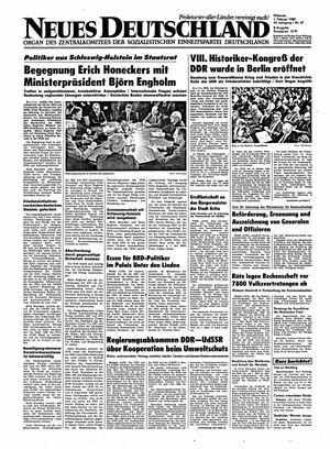 Neues Deutschland Online-Archiv vom 01.02.1989