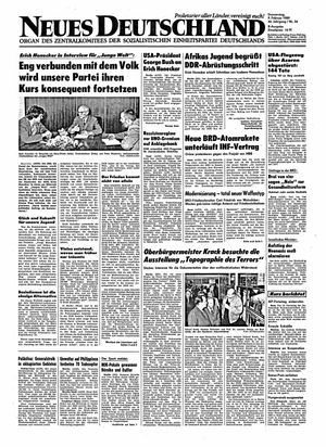 Neues Deutschland Online-Archiv vom 09.02.1989