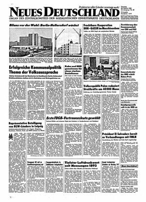 Neues Deutschland Online-Archiv vom 28.02.1989