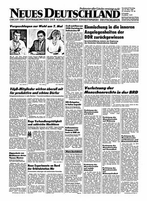 Neues Deutschland Online-Archiv vom 18.03.1989