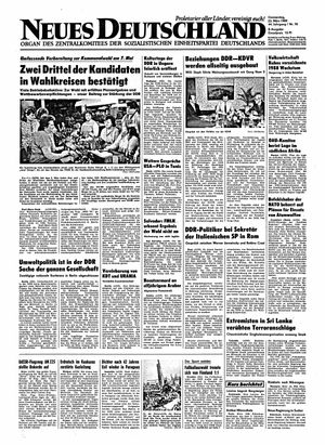 Neues Deutschland Online-Archiv vom 23.03.1989