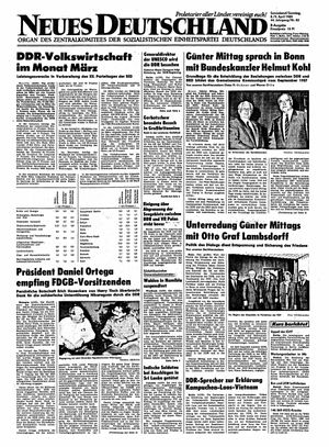 Neues Deutschland Online-Archiv vom 08.04.1989