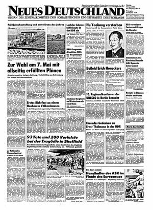 Neues Deutschland Online-Archiv vom 17.04.1989