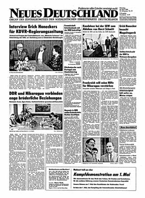 Neues Deutschland Online-Archiv vom 25.04.1989