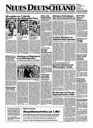 Neues Deutschland Online-Archiv vom 26.04.1989