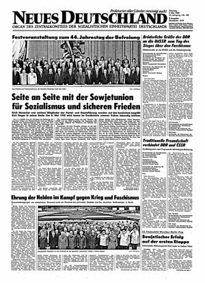 Neues Deutschland Online-Archiv vom 09.05.1989