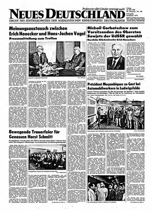 Neues Deutschland Online-Archiv vom 26.05.1989
