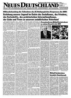 Neues Deutschland Online-Archiv vom 16.06.1989