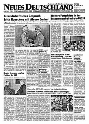 Neues Deutschland Online-Archiv vom 06.07.1989