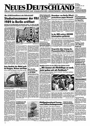 Neues Deutschland Online-Archiv vom 18.07.1989