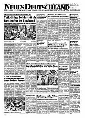 Neues Deutschland Online-Archiv vom 29.07.1989