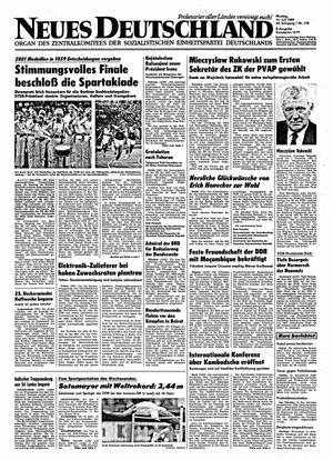 Neues Deutschland Online-Archiv vom 31.07.1989