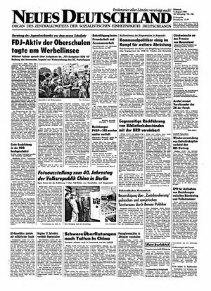 Neues Deutschland Online-Archiv vom 09.08.1989