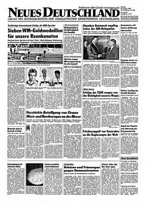 Neues Deutschland Online-Archiv vom 28.08.1989