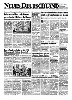 Neues Deutschland Online-Archiv vom 30.08.1989