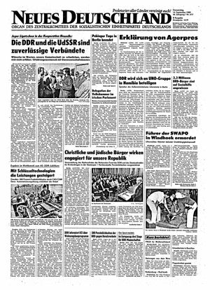Neues Deutschland Online-Archiv vom 14.09.1989