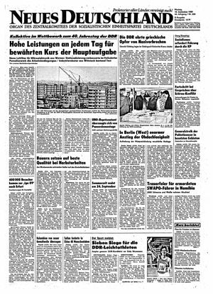 Neues Deutschland Online-Archiv vom 18.09.1989