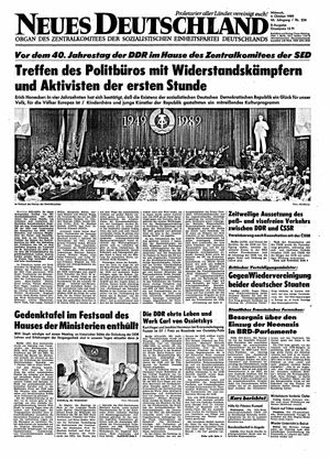 Neues Deutschland Online-Archiv vom 04.10.1989