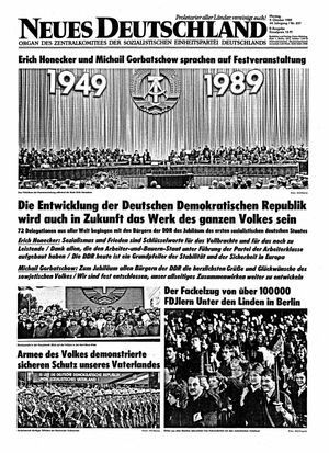 Neues Deutschland Online-Archiv vom 09.10.1989