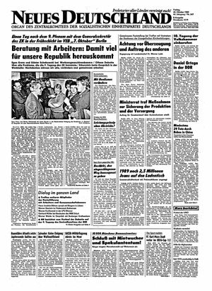 Neues Deutschland Online-Archiv vom 20.10.1989