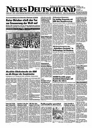 Neues Deutschland Online-Archiv vom 07.11.1989