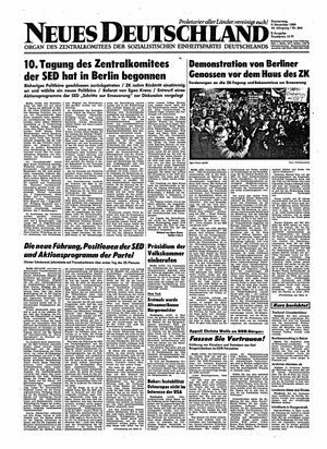 Neues Deutschland Online-Archiv vom 09.11.1989