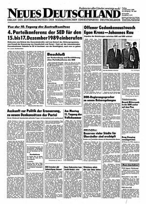 Neues Deutschland Online-Archiv vom 10.11.1989