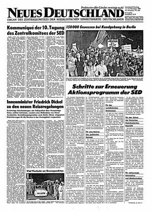 Neues Deutschland Online-Archiv vom 11.11.1989