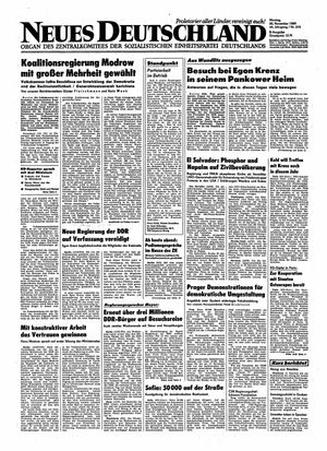 Neues Deutschland Online-Archiv vom 20.11.1989