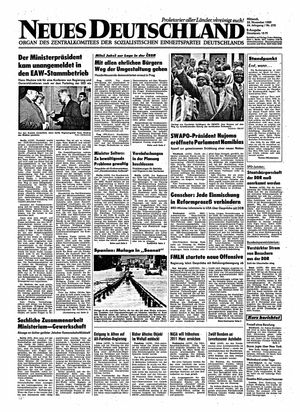 Neues Deutschland Online-Archiv vom 22.11.1989