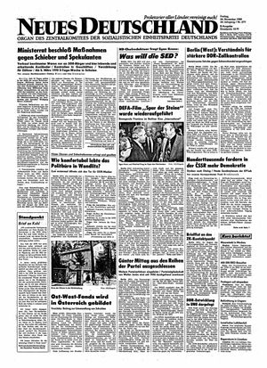 Neues Deutschland Online-Archiv vom 24.11.1989