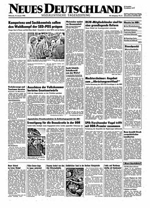 Neues Deutschland Online-Archiv vom 10.01.1990