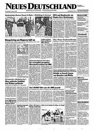 Neues Deutschland Online-Archiv vom 18.01.1990