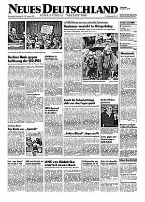 Neues Deutschland Online-Archiv vom 20.01.1990