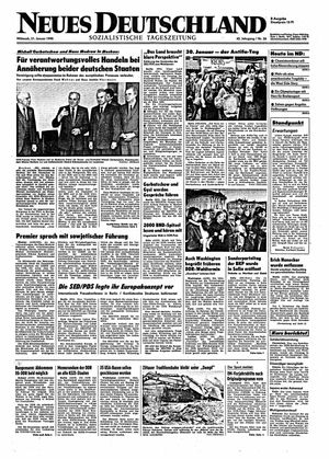 Neues Deutschland Online-Archiv vom 31.01.1990