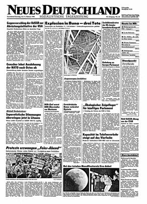 Neues Deutschland Online-Archiv vom 10.02.1990