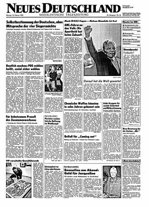 Neues Deutschland Online-Archiv vom 12.02.1990