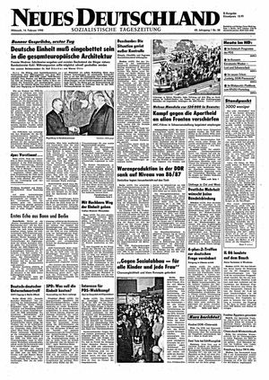 Neues Deutschland Online-Archiv vom 14.02.1990