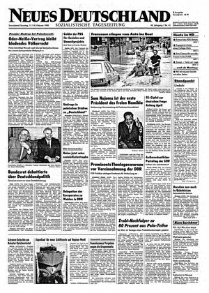Neues Deutschland Online-Archiv vom 17.02.1990